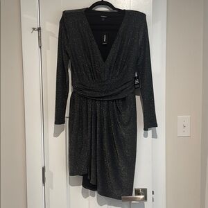 NWT Express sparkle strong shoulder dress size M